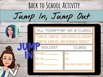 Preview of Jump In, Jump Out Rhythm Chanting Ice Breaker Game for Google Slides