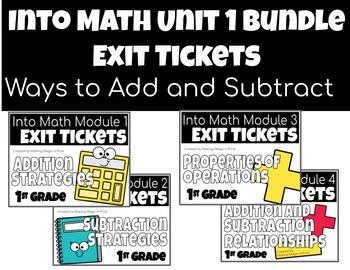 Preview of Jump Into Math Unit 1: Exit Ticket Bundle Grade 1 