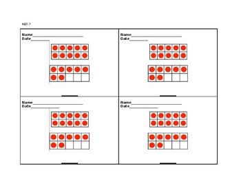 Jump Math Kindergarten Exit Tickets Nbt-7 To Nbt-11 By Never Second Best