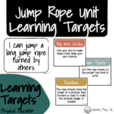 Jump Rope Unit Learning Targets for Physical Education