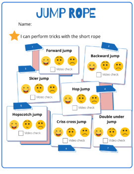 Preview of Jump Rope Skills - Self-Assessment