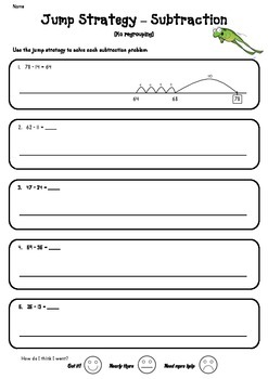 jump strategy for subtraction by kristy simonson tpt susan burkes