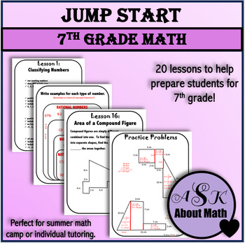 Preview of Jump Start 7th Grade Math