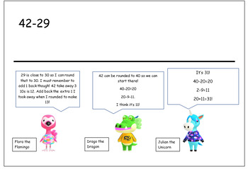 Jump Strategy Subtraction Worksheets Teaching Resources Tpt