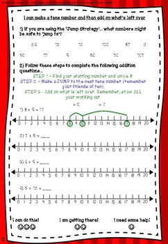 jump strategy worksheets by my primary project tpt