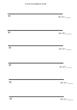 jump strategy for addition by teacher tv teachers pay teachers