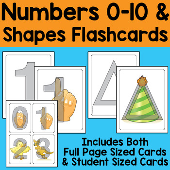 Preview of Jumpin' Numbers 0-10 & 9 Basic Shapes Flashcards - Heidi Songs