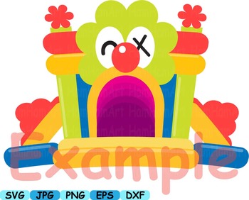 Download Jumping Castle Balloons Svg Bounce House Clip Art Animals Party Parks Kids 156s