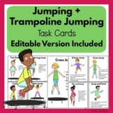 Jumping and Trampoline Jumping Task Cards - Edit Text Option
