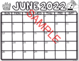 June 2022 Monthly Calendar Planner Crystals Theme