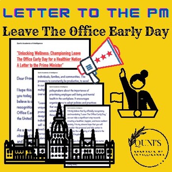 Preview of June 2nd  "Leave The Office Early Day" ~ Letter to the Prime Minister