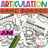 Summer Articulation Game Boards for Speech Therapy - Campi