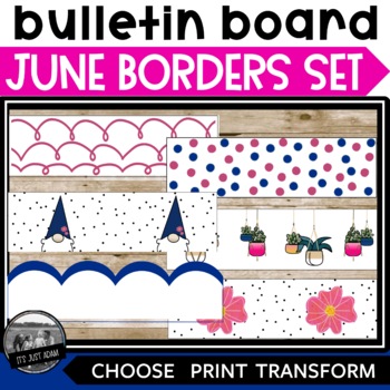 Indigo Blue Bulletin Board Border 5 Printable Designs set 2 
