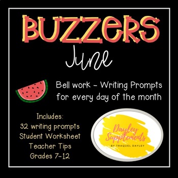 Preview of Bell Work JUNE Buzzers