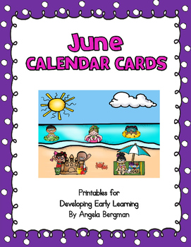 Preview of June Calendar Cards - FREEBIE