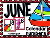 June Calendar Numbers