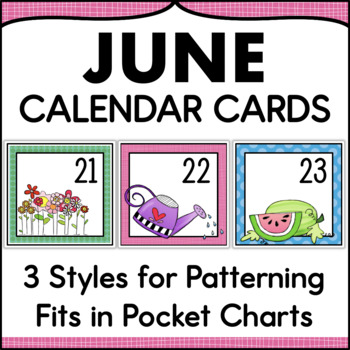 june calendar numbers monthly calendar cards set pocket chart size