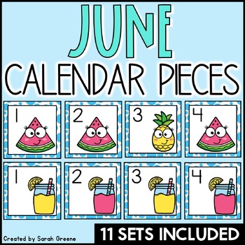 june calendar pieces teaching resources teachers pay teachers