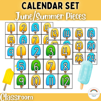 June Calendar Pieces by Specially TAUT Teachers Pay Teachers