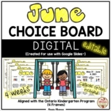 June Choice Boards (Kindergarten) - DIGITAL {Google Slides™}