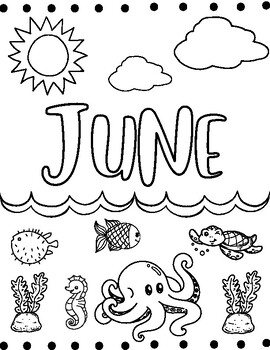 June Coloring Page English and Spanish by A to Z Learners | TPT