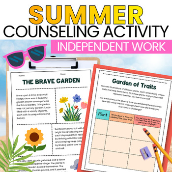 Preview of Summer Counseling Activities SEL June July August End of The Year Lessons Break