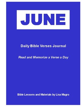 Preview of June Daily Bible Verses Journal - A Bible verse a day thru June! NKJV