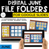 June Digital File Folders for Special Education