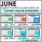 June Digital Mystery Puzzle Pixel Art Bundle | End of Year