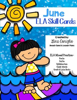 Preview of June ELA Skill Cards