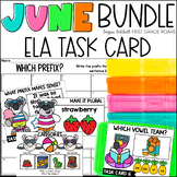 June ELA Task Card Activities Centers, Scoot, Fast Finishe