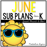 June Emergency Sub Plans for Kindergarten