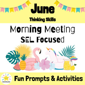 Preview of June End of Year Morning Meeting Slides: Social Emotional Learning Activities