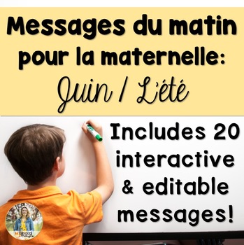 Preview of June French Morning Messages/Messages du matin: juin
