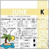 June Fun Book - NO PREP Literacy + Math Skillbuilders (Kin