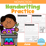 June Handwriting Practice Nonfiction