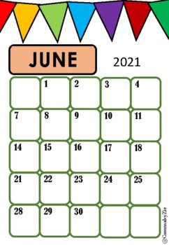 Preview of June Journal Calendar