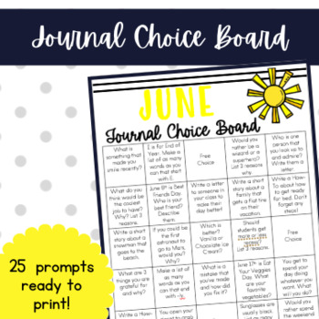 Preview of June Journal Prompts