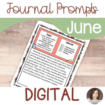 Preview of June Journal Writing Prompts for use with Google Classroom™