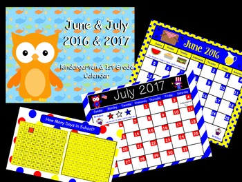 Preview of June & July Calendar for ActivBoard