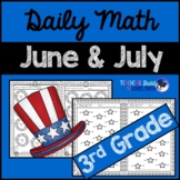 June July Daily Math Review 3rd Grade Common Core