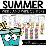 Summer Kindergarten Centers Write and Wipe Activities & Se