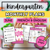 June Kindergarten Lesson Plans in French and English