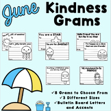 June Kindness Grams| SEL | Bulletin Board | Social Emotion
