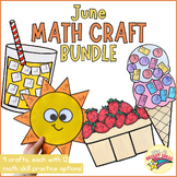 June Math Craft BUNDLE | June/Summer Bulletin Board Hallwa