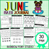 June Math Journal for 1st Gr Math