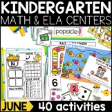 June Math and Literacy Centers for Kindergarten