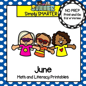 Preview of June Math and Literacy Printables and Activities For First Grade