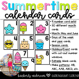 June / May: End of Year Summer Themed - Calendar Number Ca