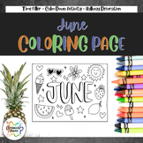 June Month of the Year Summer Coloring Page / Coloring Sheet